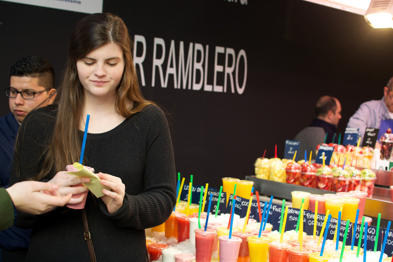 Proctor en Segovia visits La Boqueria market on Las Ramblas
