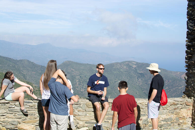 Outdoor classroom at a monastery in Catalonia!