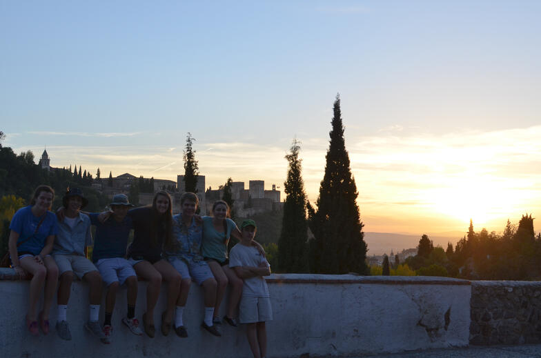 Experiential education exploring Granada on foot and admiring the Alhambra