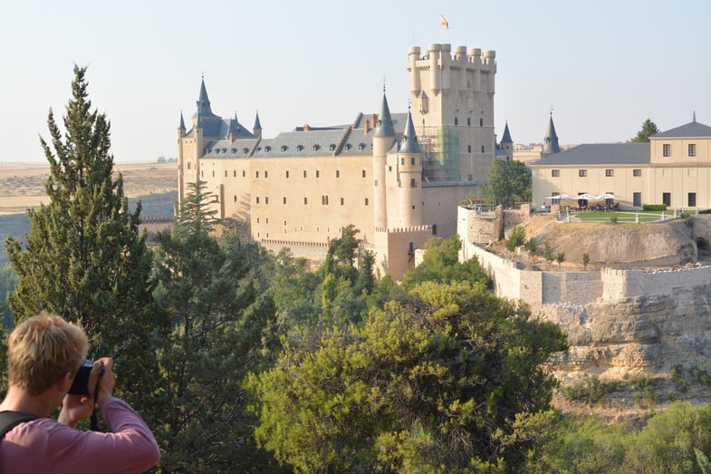 Proctor en Segovia at a castle viewpoint!