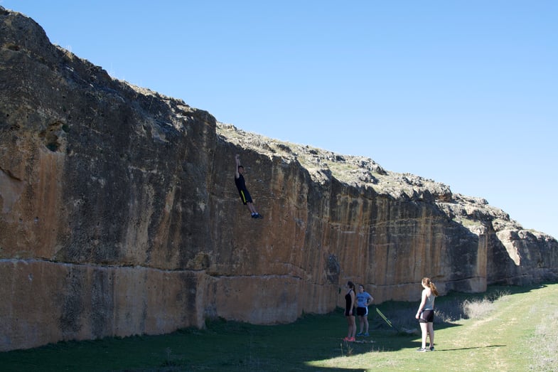 Proctor en Segovia at Segovia’s climbing wall Proctor en Segovia at Segovia’s climbing wall
