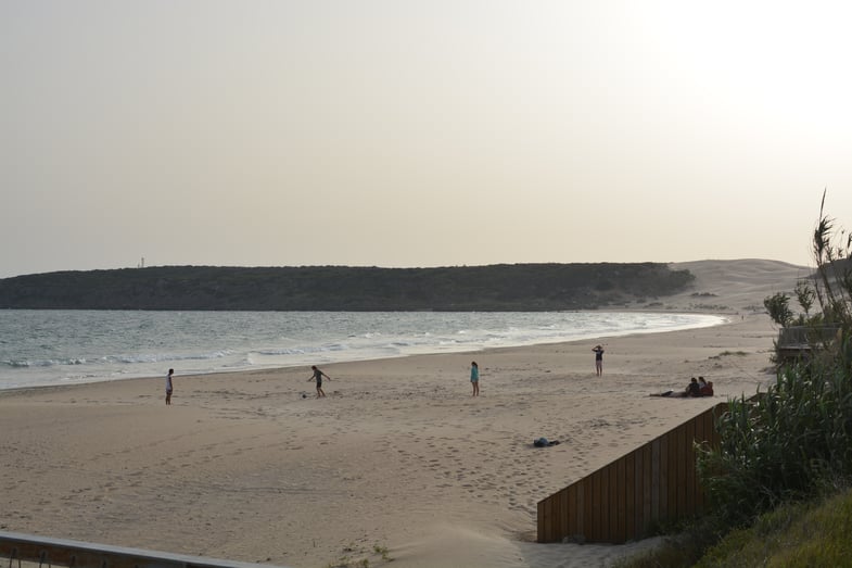 Proctor en Segovia visits Bolonia beach