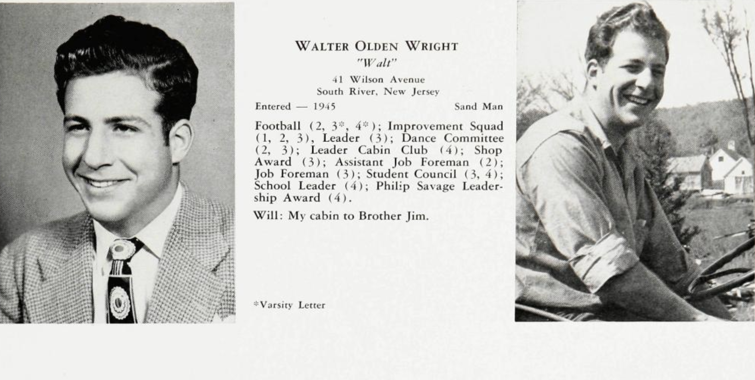 Proctor Academy Alumni Walter Wright' 49