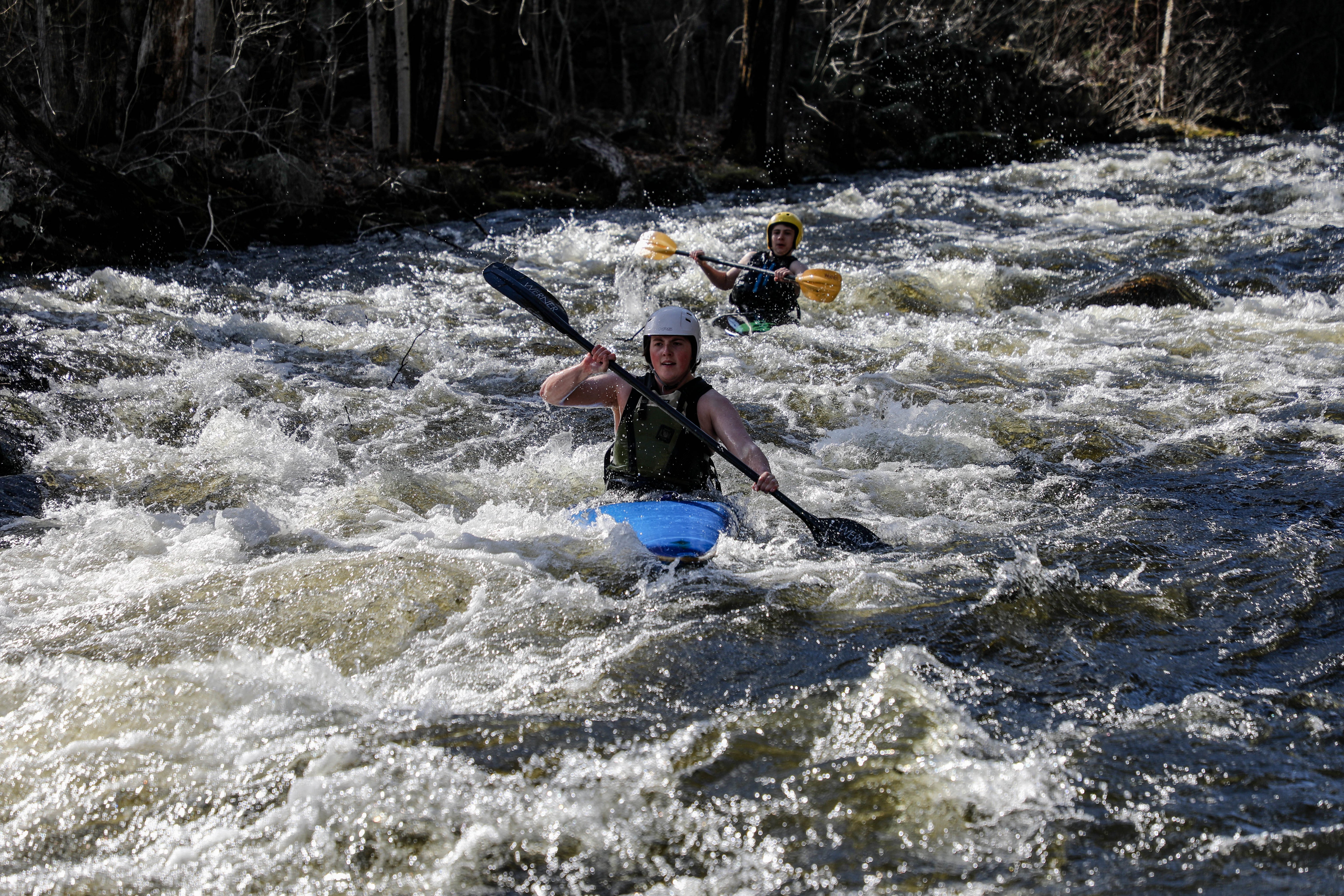 Proctor Academy Whitewater Slalom Kayaking