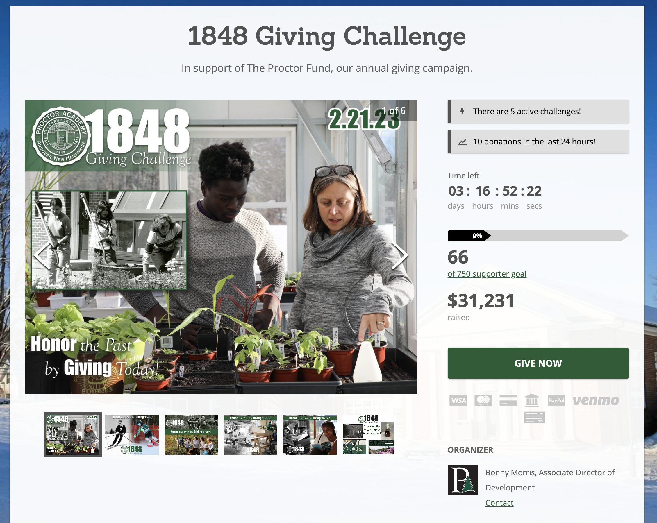 Proctor Academy Giving Challenge