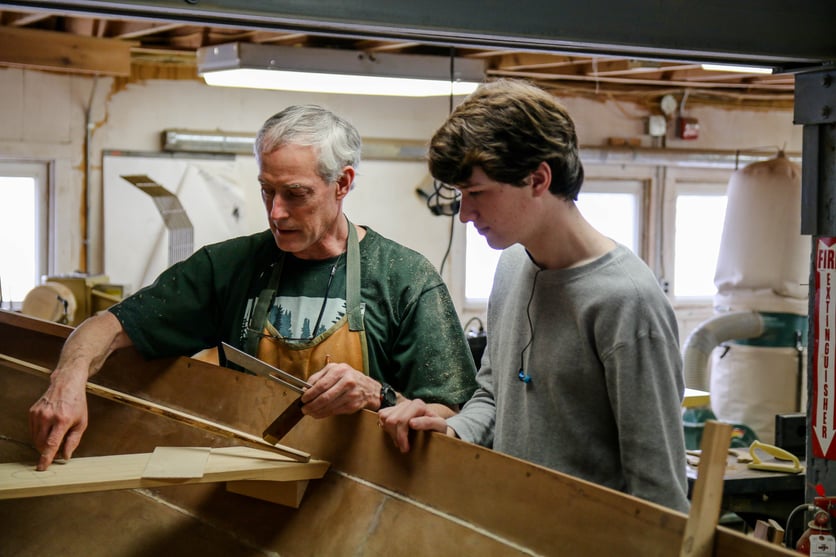 Proctor Academy Boat Building Experiential Education