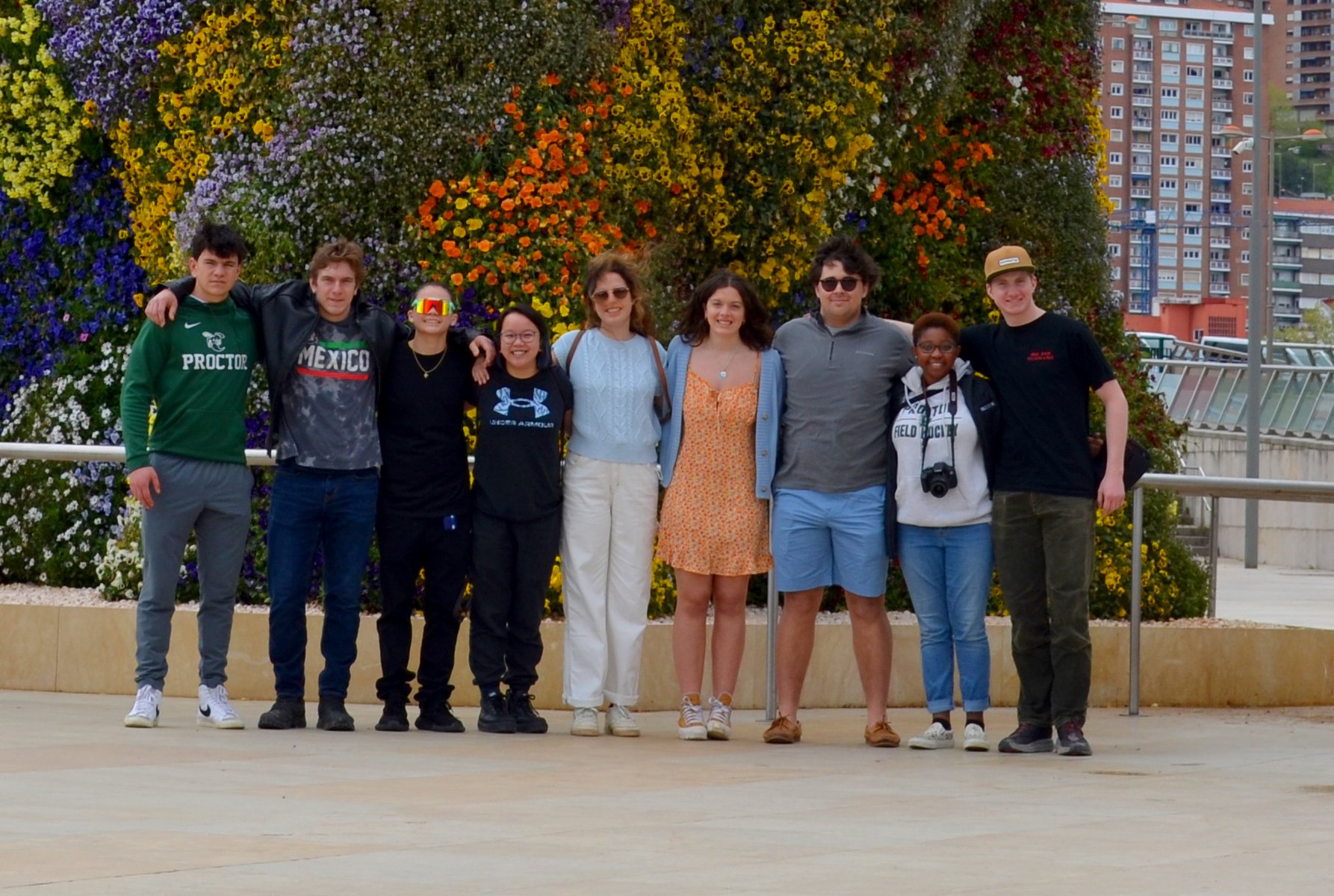 Proctor students visit the Guggenheim museum in Bilbao