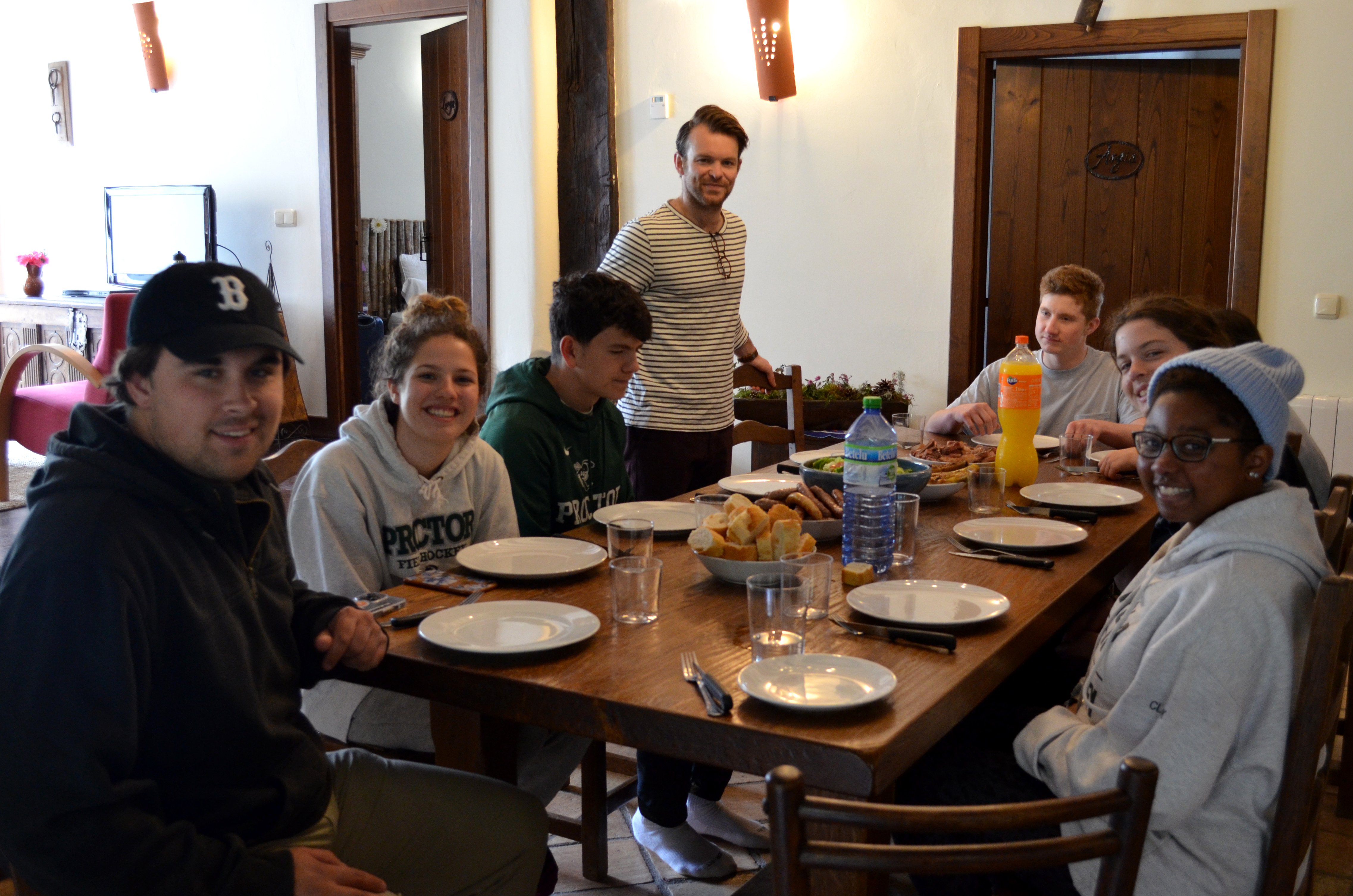 Proctor students share a traditional meal in Basque Country
