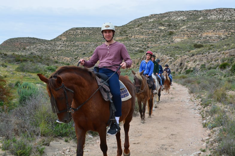 Proctor en Segovia horseback riding in Cabo de Gata national park