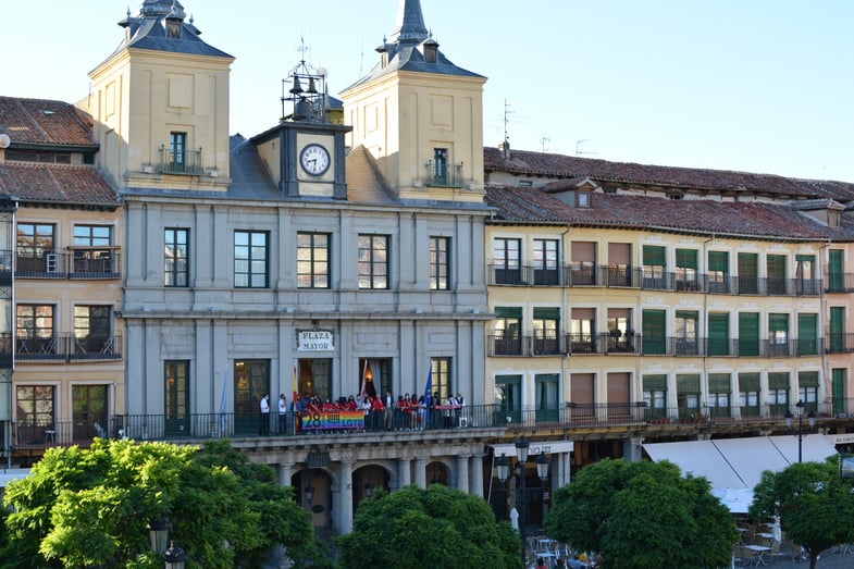 The Proctor en Segovia school building in on Segovia’s Plaza Mayor